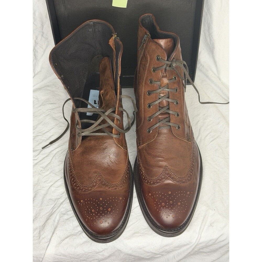 Kenneth Cole - Men's Leather Wingtip Boots Sz13